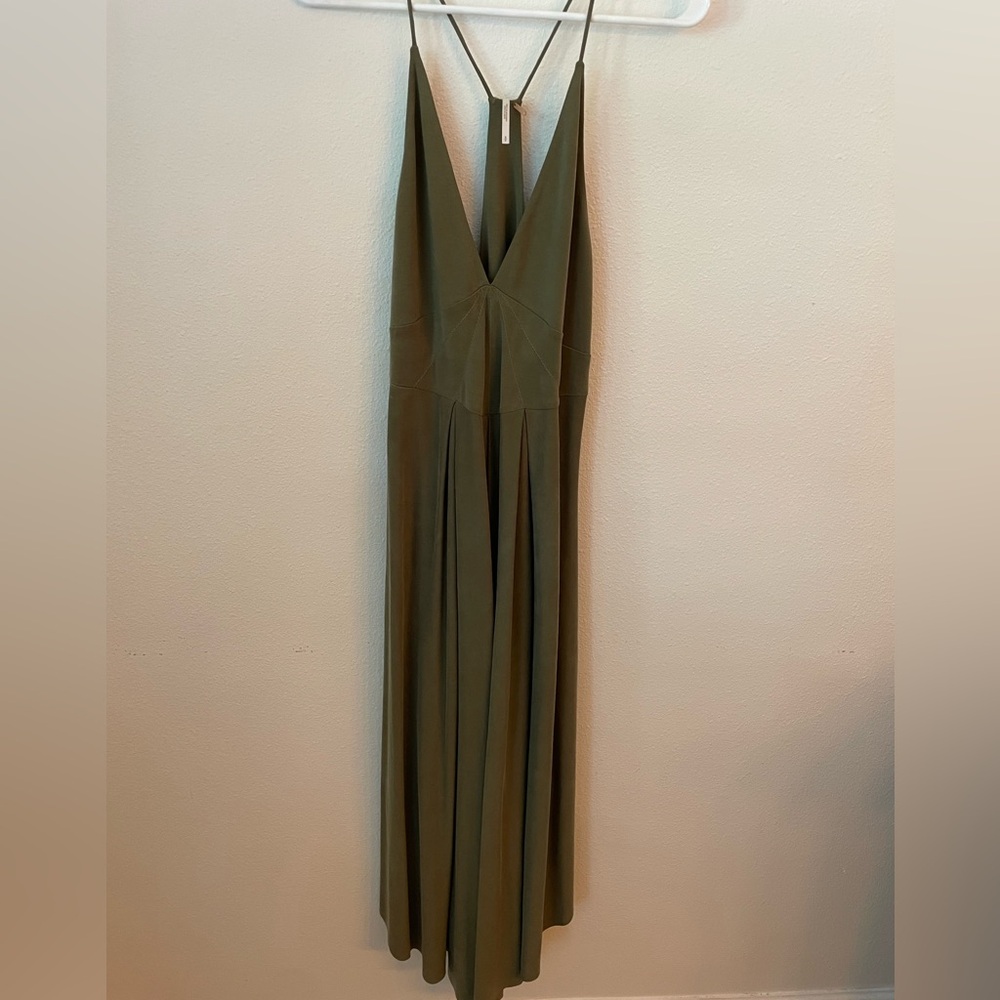 Free People Halter Bias Cut Midi Dress-Size S